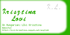 krisztina lovi business card